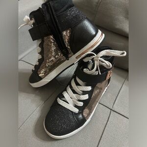 Sketchers | Street High Top Glitter Sequined Kids Shoes